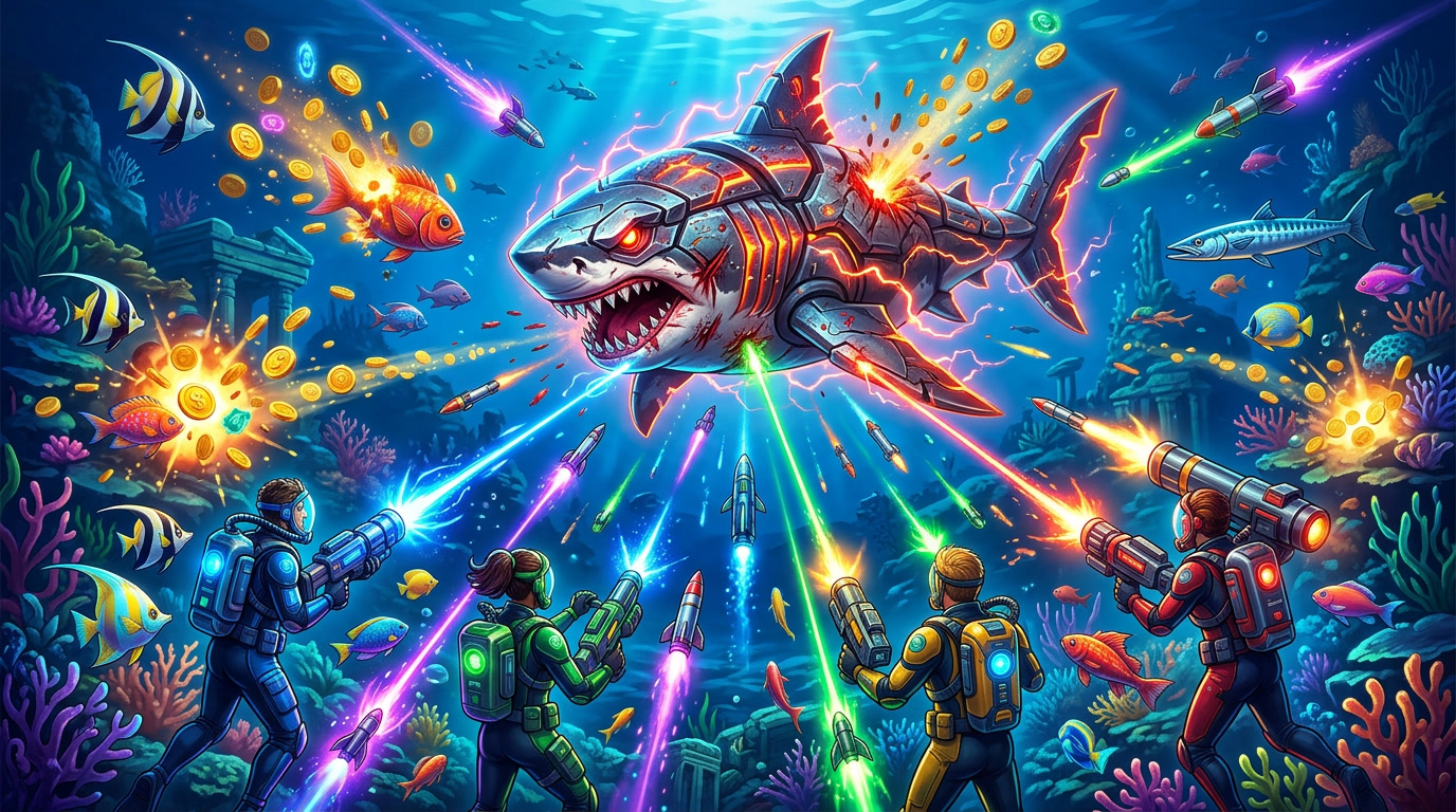 dunia tembak ikan, panduan boss ikan, kombinasi senjata arcade, pola target permainan, jenis ikan bonus, teknik penggunaan peluru