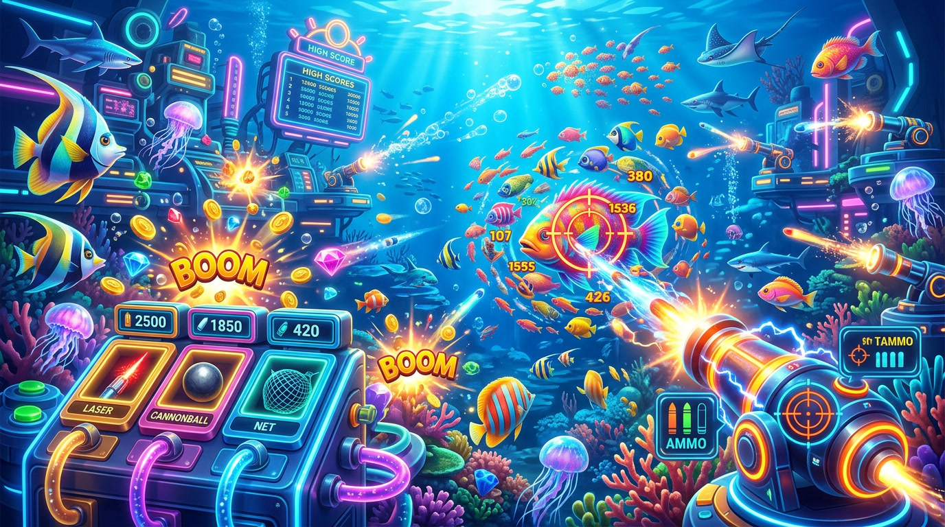 trik tembak ikan online,cara hemat amunisi game,strategi menang arkade